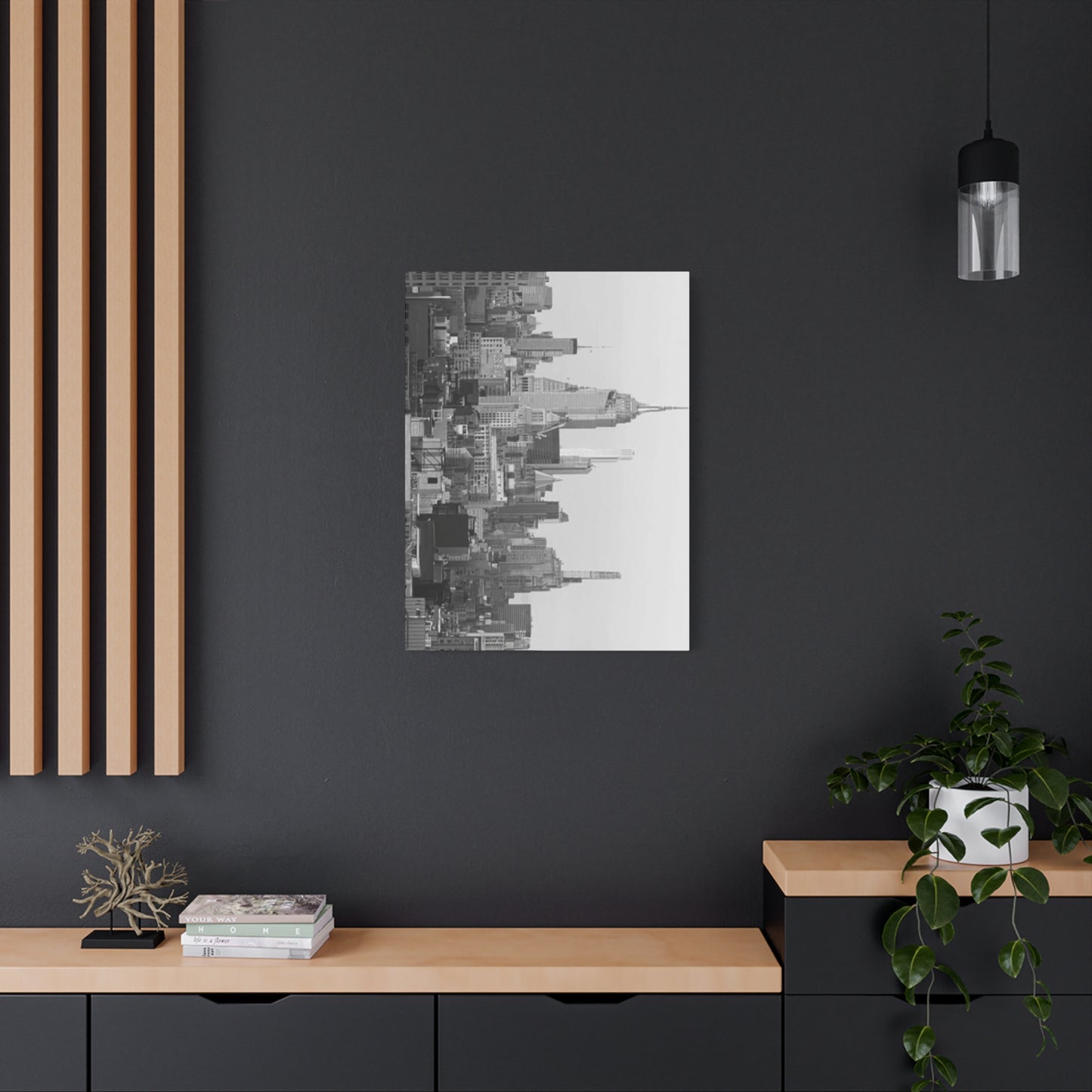 Black & White Manhattan City Skyline NYC Skyline Wall Art & Canvas Prints