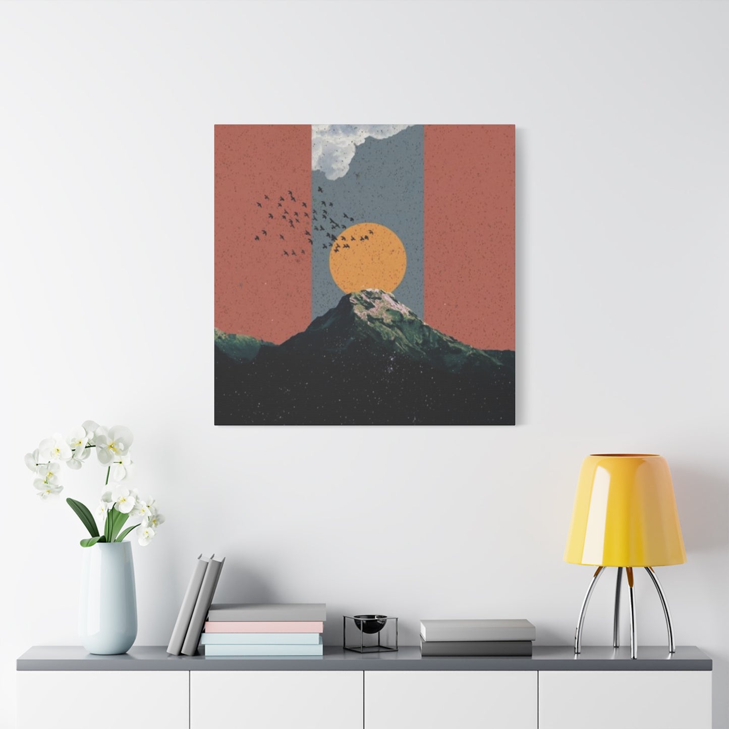 Sunrise In Mountains Modernism Wall Art & Canvas Prints