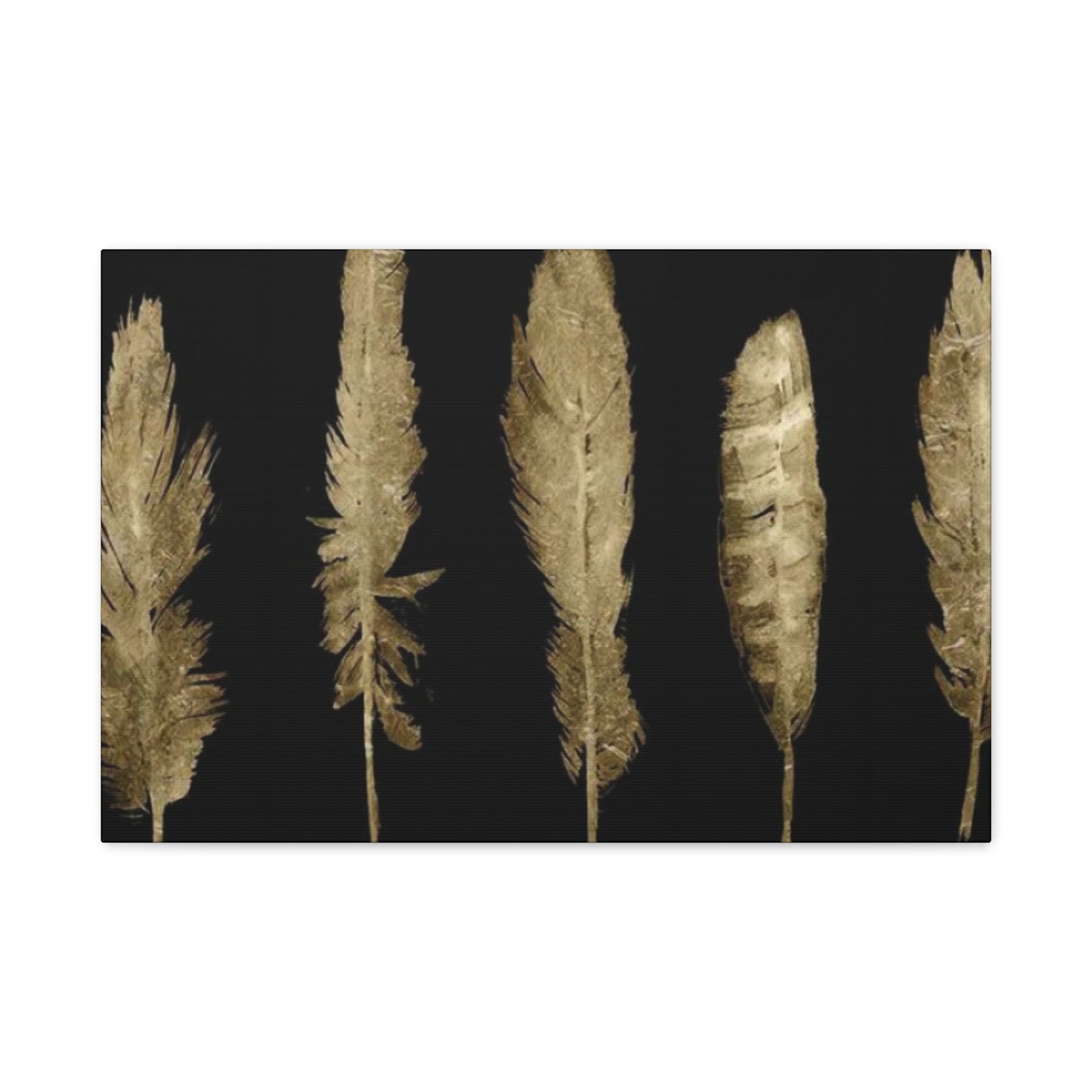 Golden Feather Wall Art & Canvas Prints