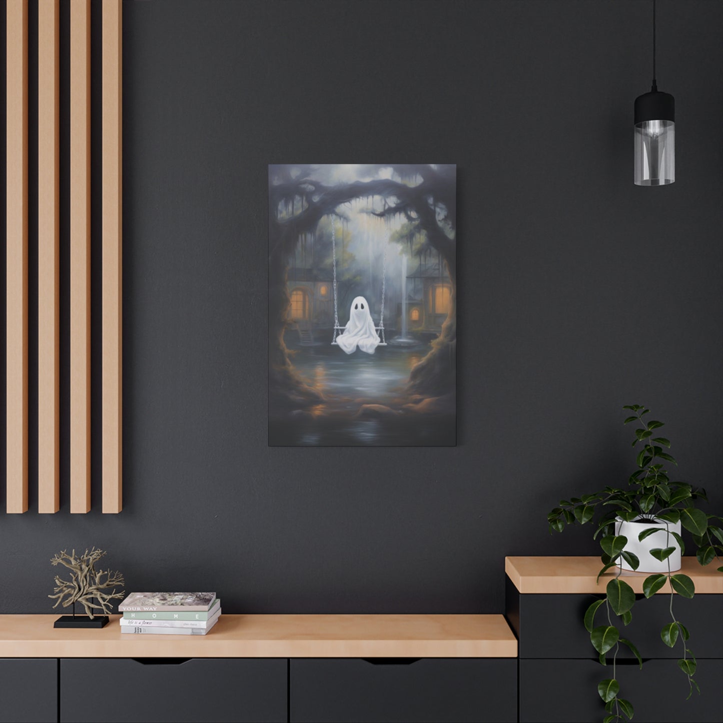 Halloween Scary Swing Painting Wall Art & Canvas Prints