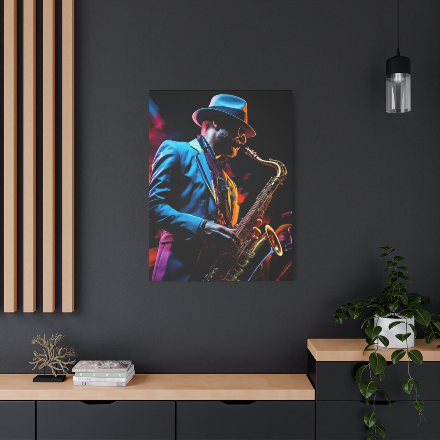 Artist With Saxophone Jazz Wall Art & Canvas Prints