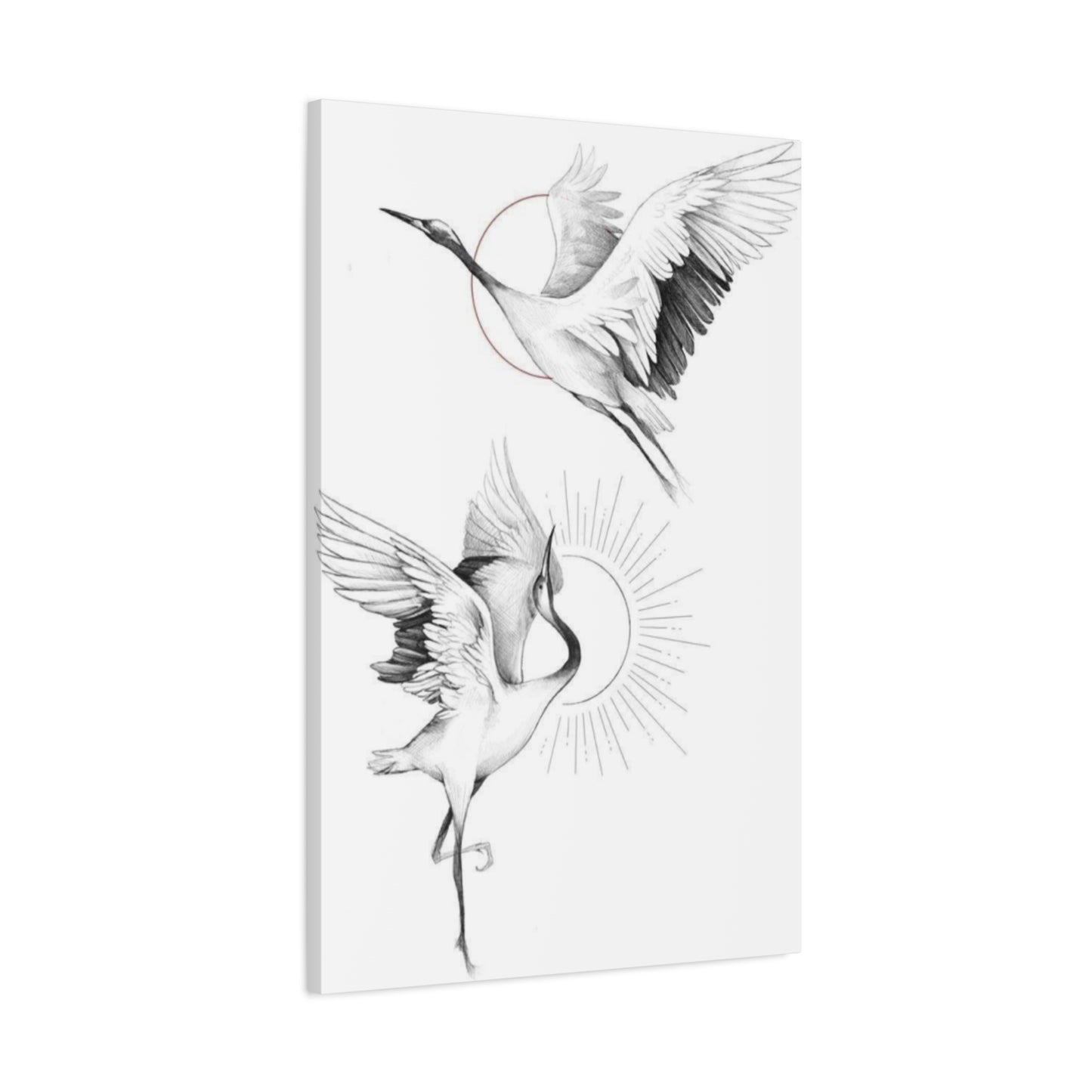 Herons Drawing Wall Art & Canvas Prints