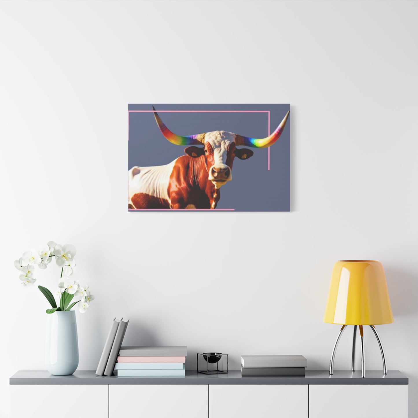 Colorful Long Horn Wall Art & Canvas Prints