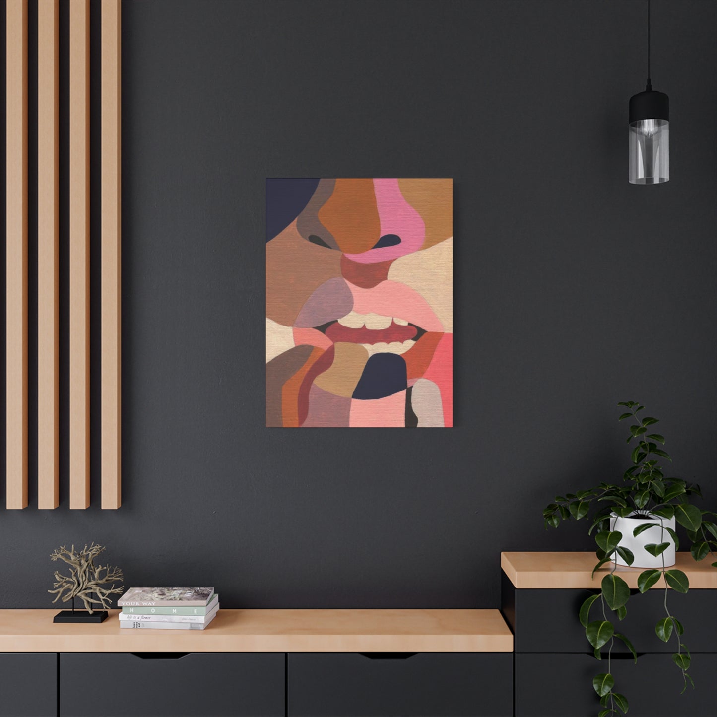 Lips Abstract Painting Wall Art & Canvas Prints