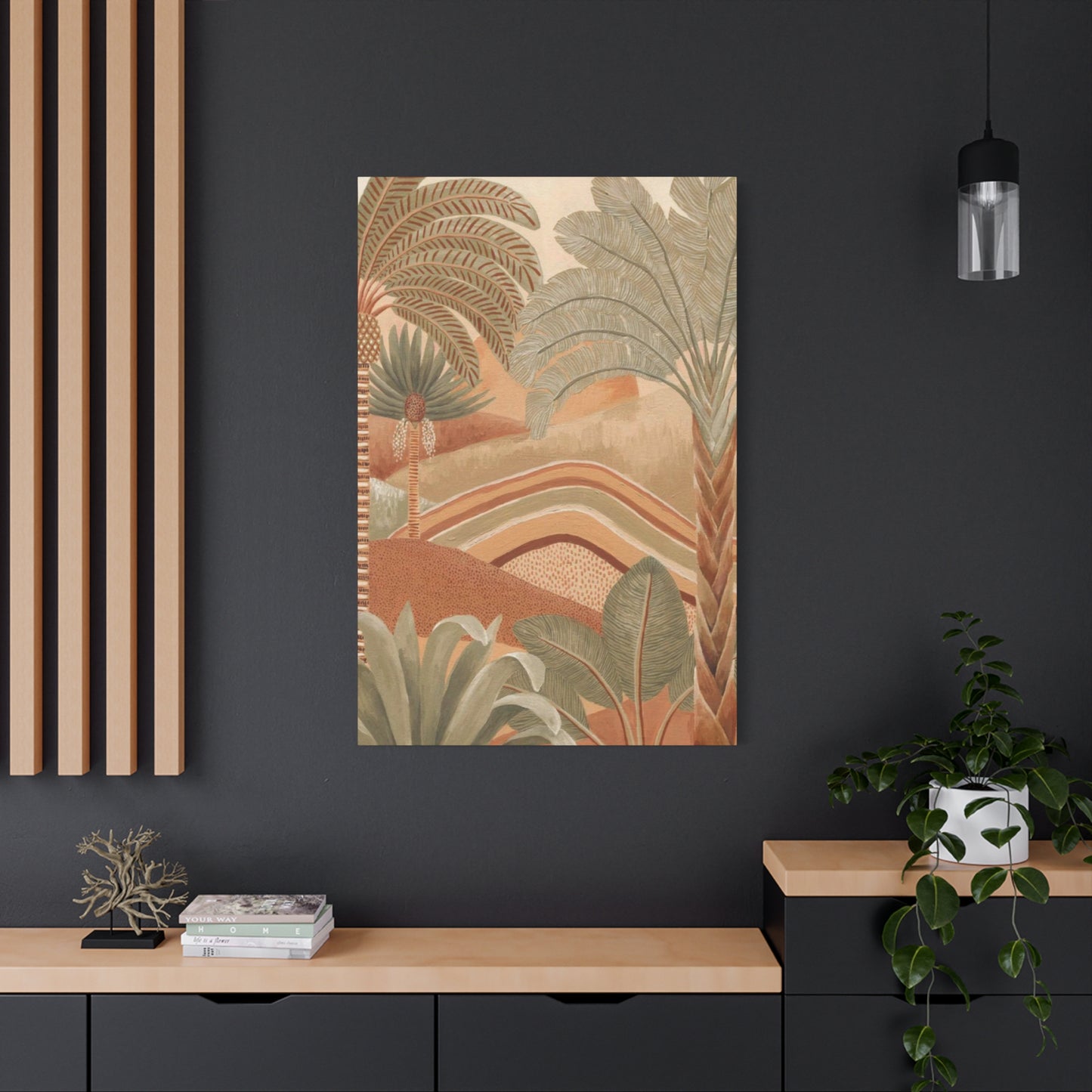 Brown & Green Palm Tree Wall Art & Canvas Prints