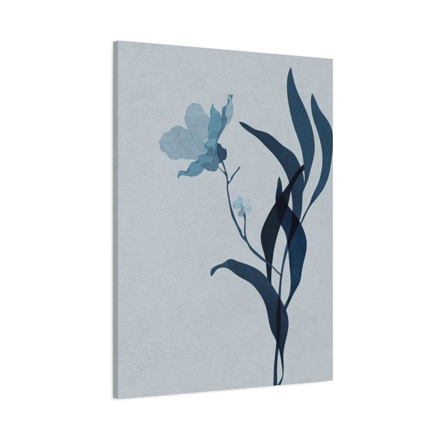 Blue Flower with Leaf Entryway Wall Art & Canvas Prints