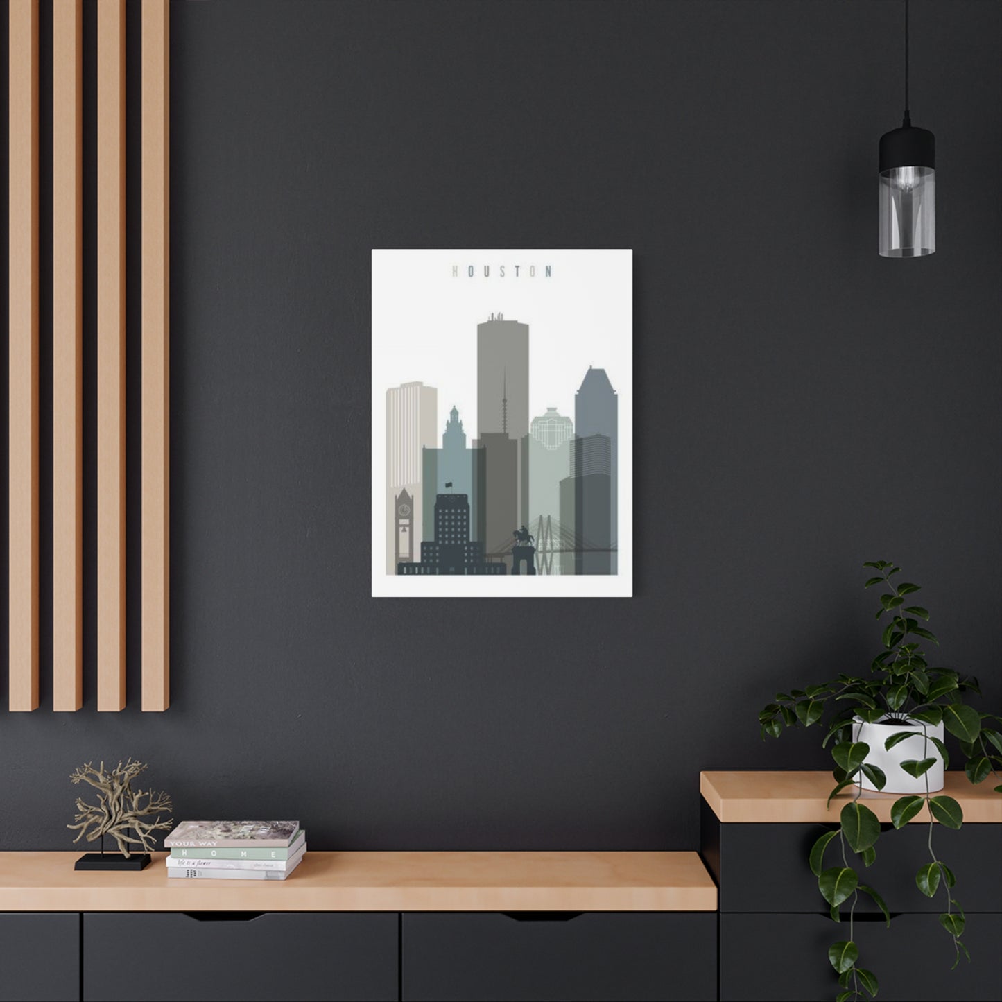 Houston Skyline Painting Wall Art & Canvas Prints