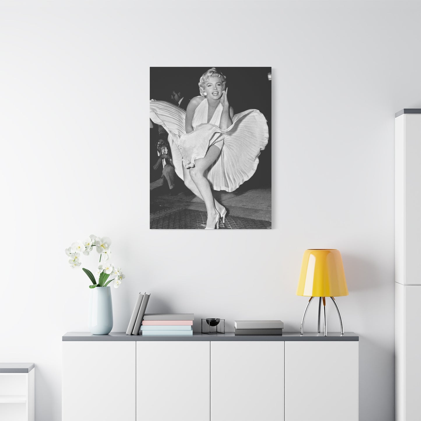 Greyscale Beautiful Marilyn Monroe Candid Photo Wall Art & Canvas Prints