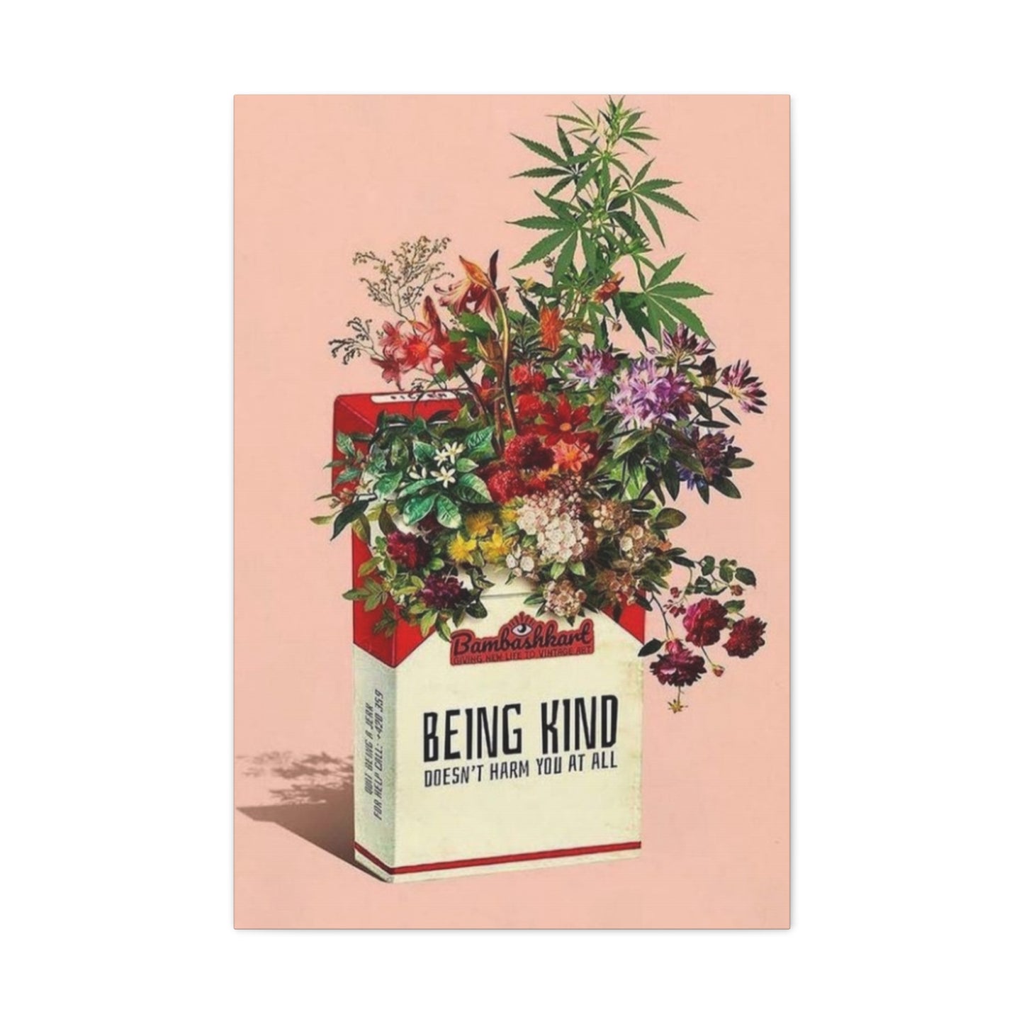 Being Kind Cigarette Box Marijuana Wall Art & Canvas Prints