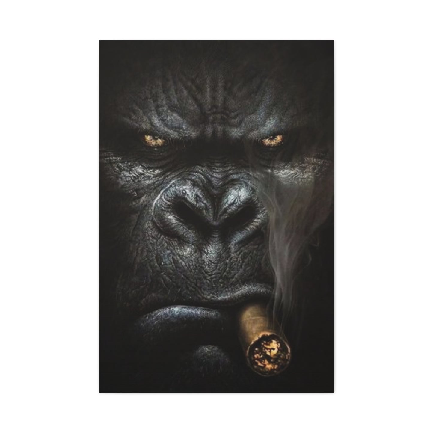 Smoking Gorilla Man Cave Decor Wall Art & Canvas Prints