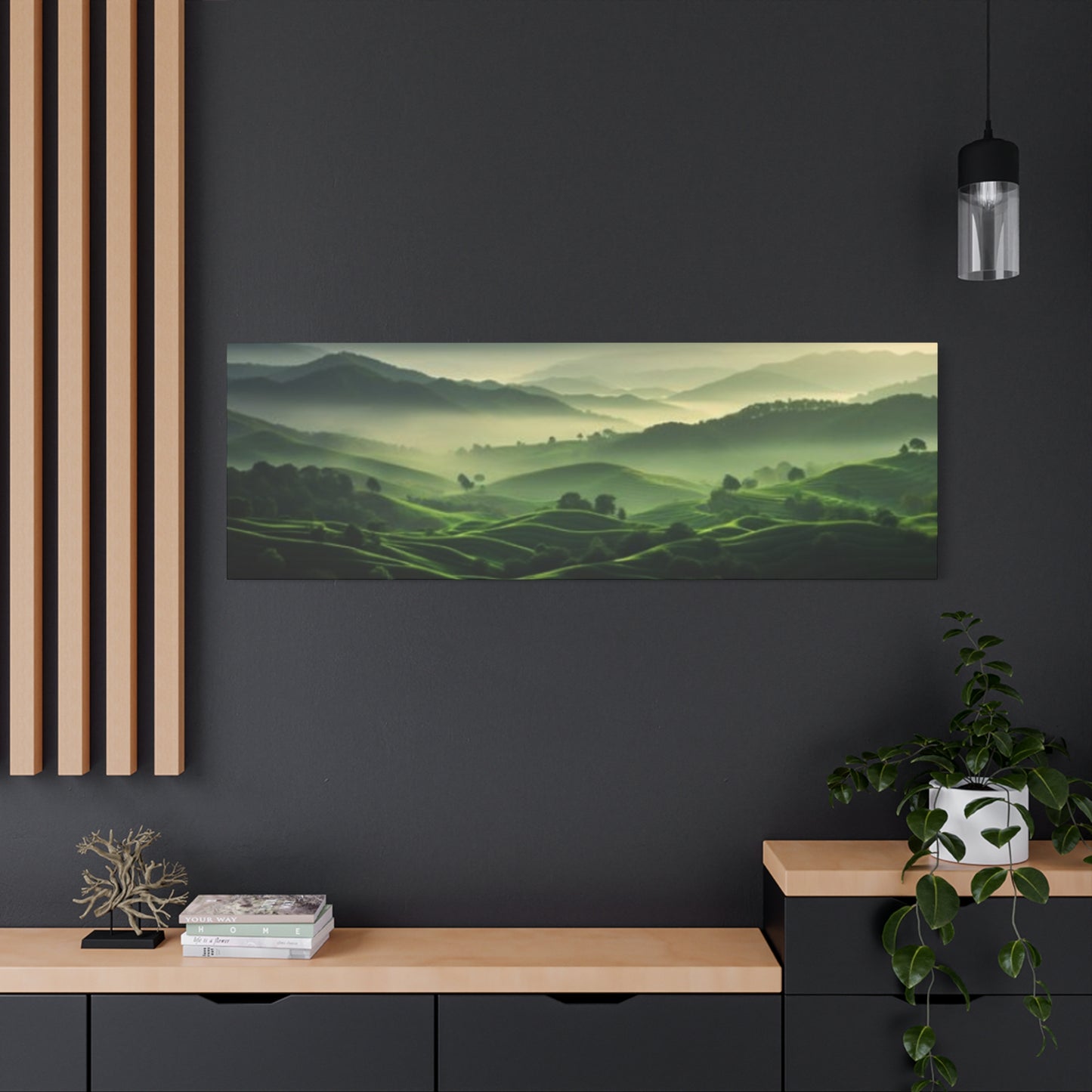 Morning Green Grasslands Panoramas Wall Art & Canvas Prints