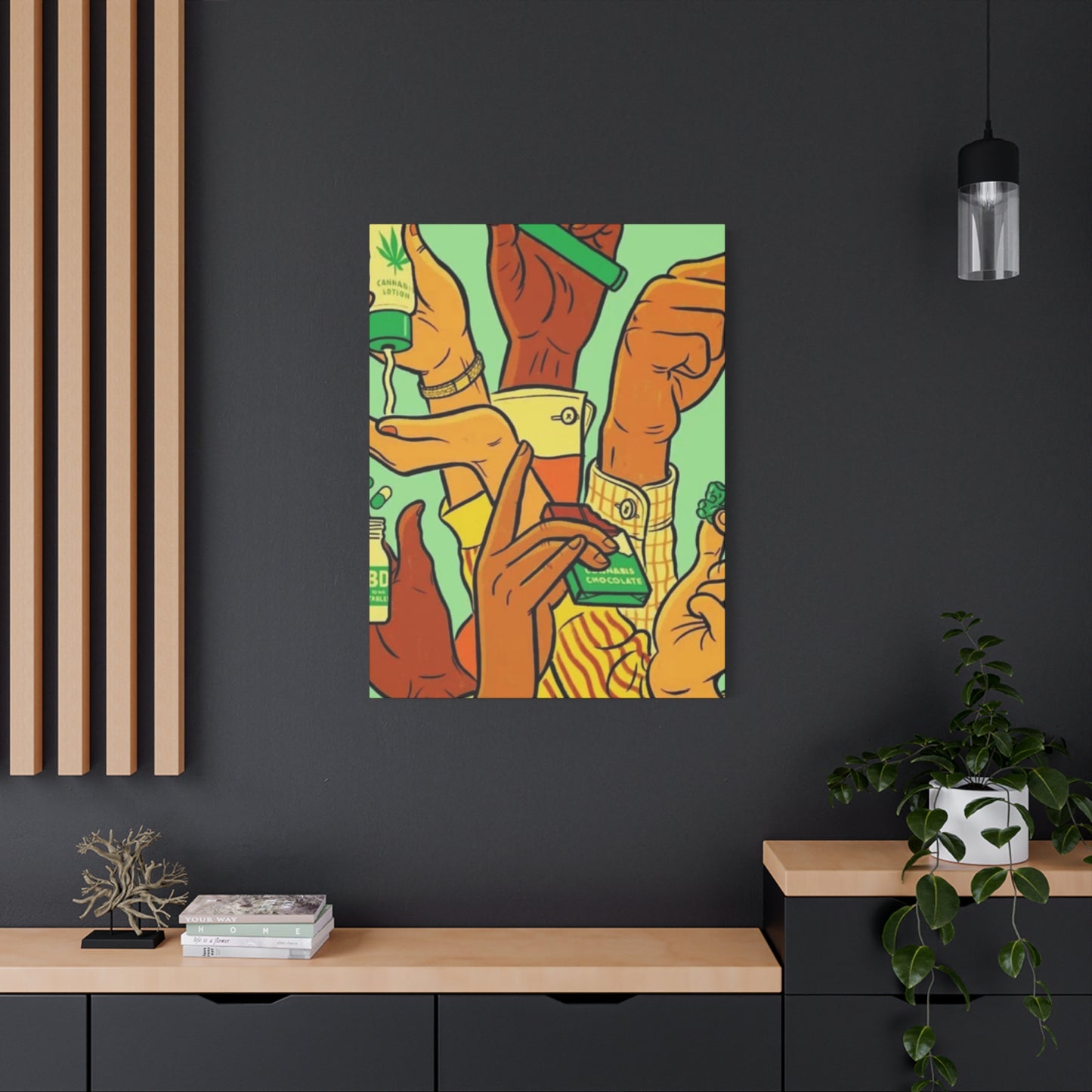 Colorful Cannabis Chocolate Box Marijuana Wall Art & Canvas Prints