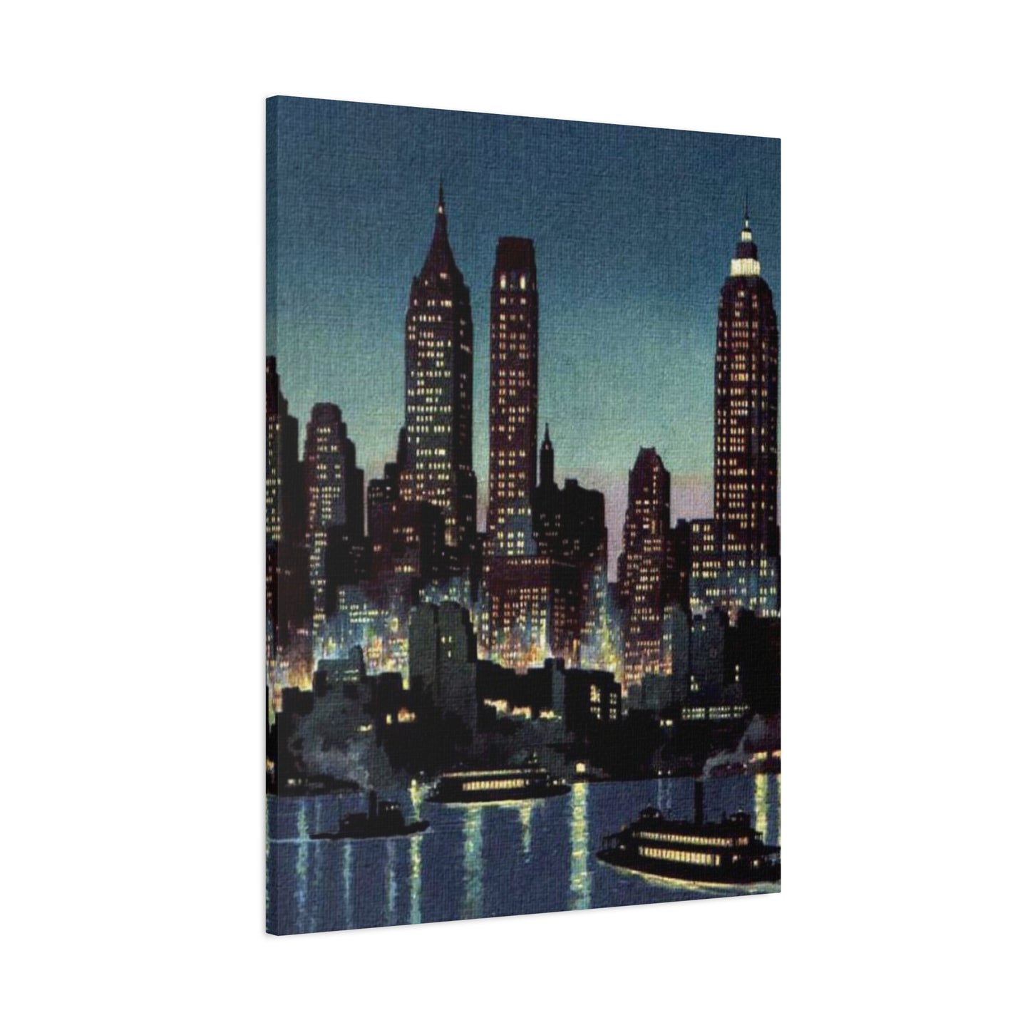 Night Skyline in New York City Wall Art & Canvas Prints