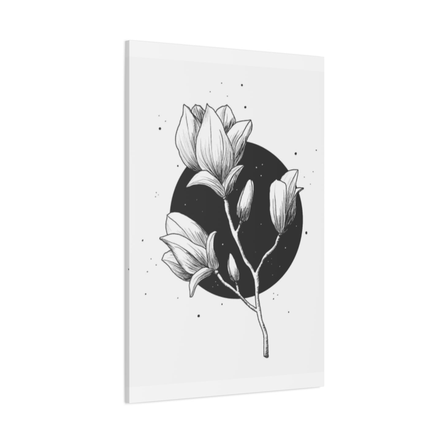 Beautiful Monochrome Magnolia Flower Plant Wall Art & Canvas Prints