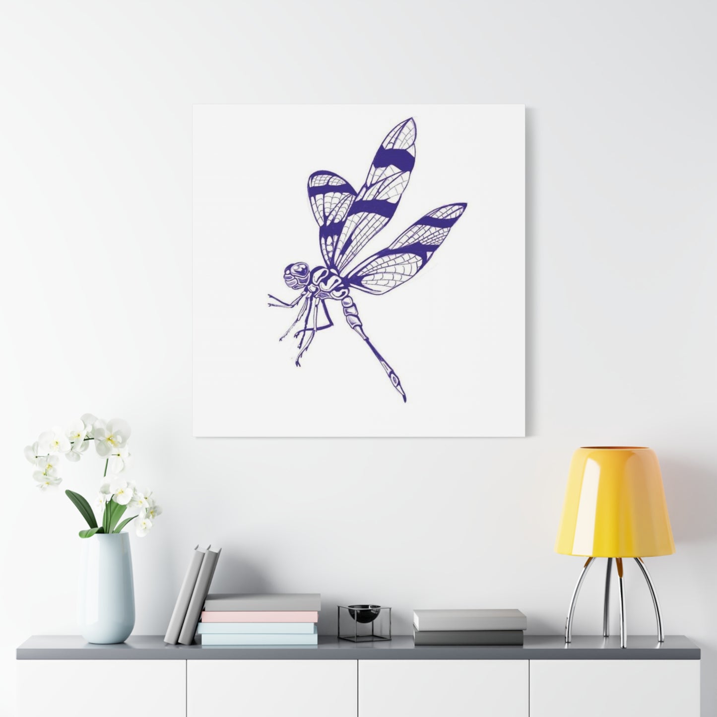 Blue Design Dragonfly Wall Art & Canvas Prints