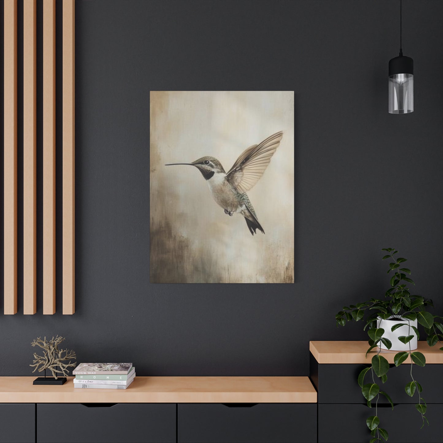 Flying Humming Bird Painting Wall Art & Canvas Prints