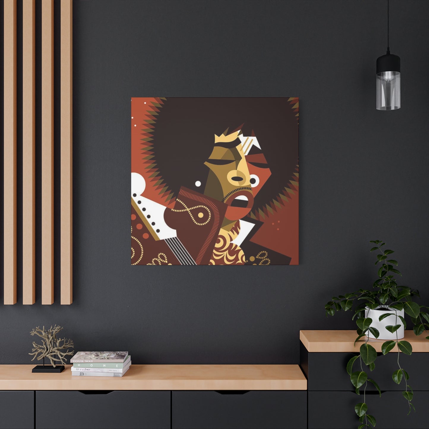 Jimi Hendrix Cartoon Poster Wall Art & Canvas Prints