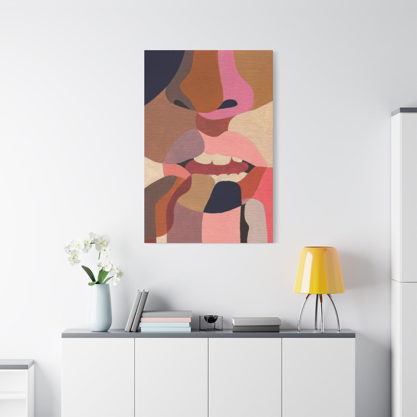 Lips Abstract Painting Wall Art & Canvas Prints