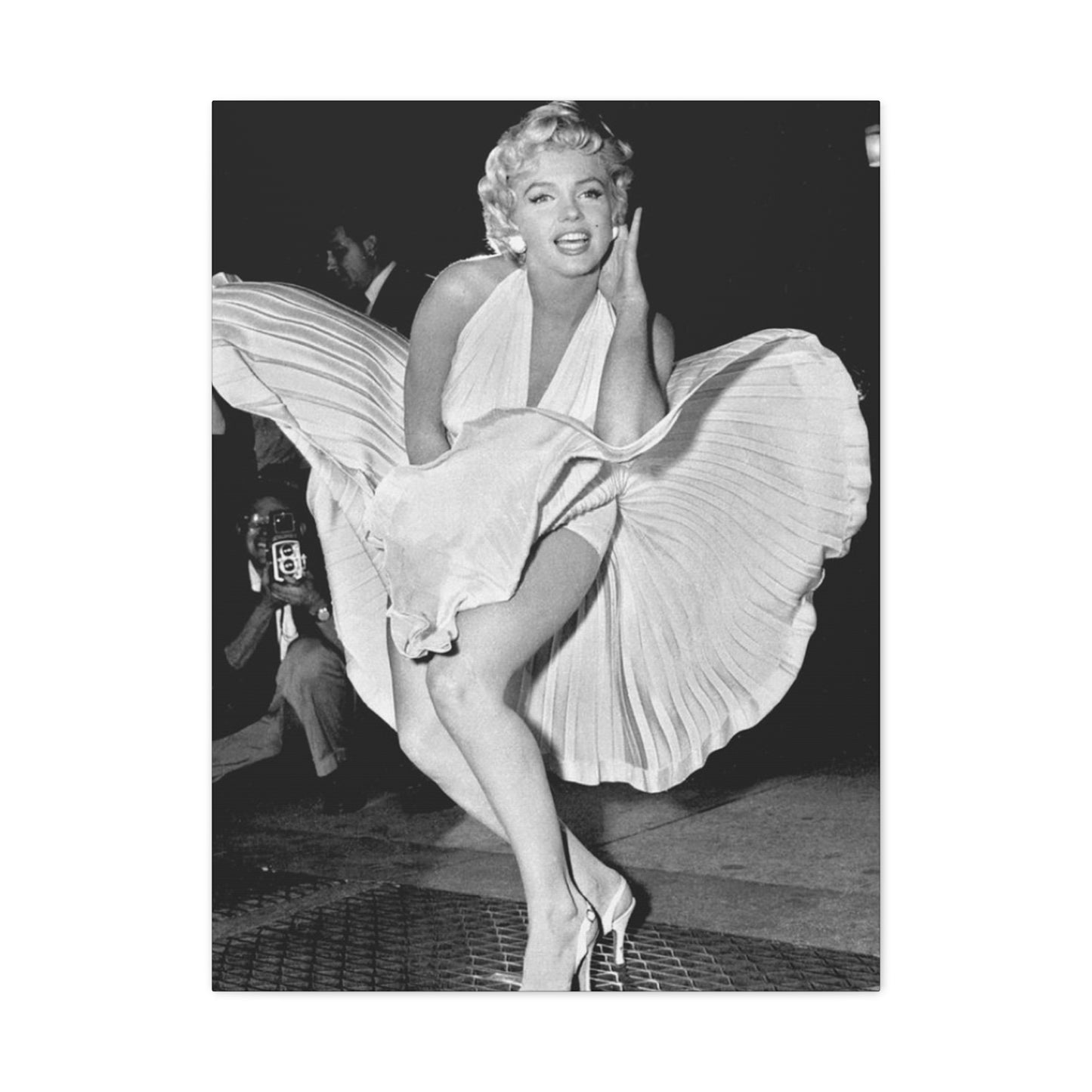 Greyscale Beautiful Marilyn Monroe Candid Photo Wall Art & Canvas Prints