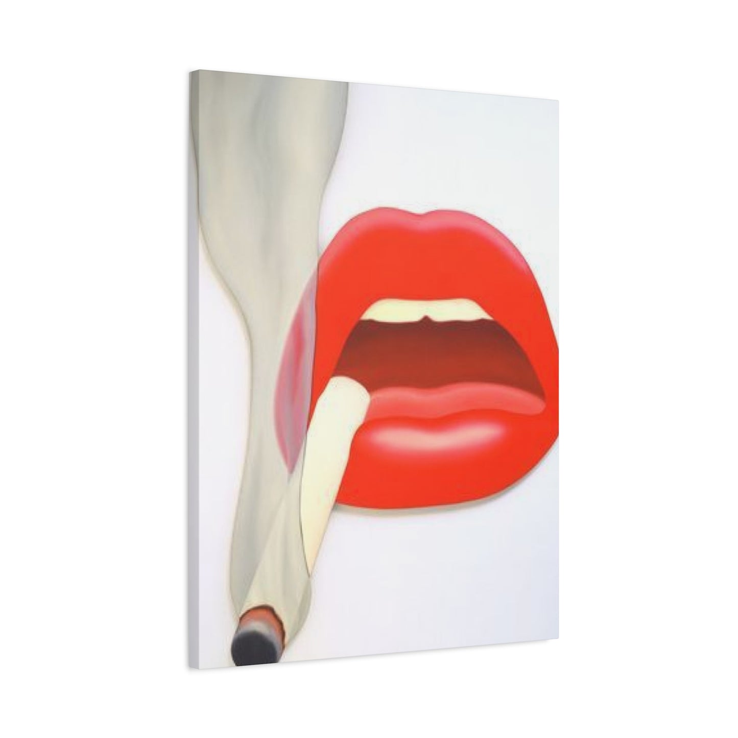 Smoking Lips Painting Wall Art & Canvas Prints