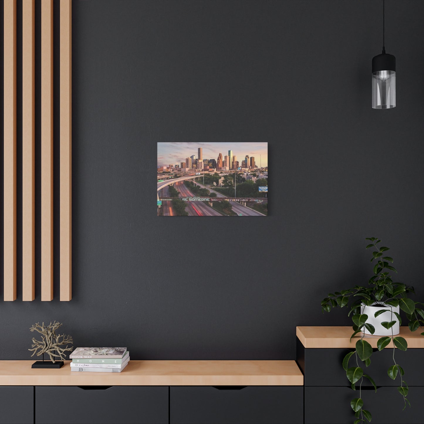 Highway In Houston Skyline Wall Art & Canvas Prints