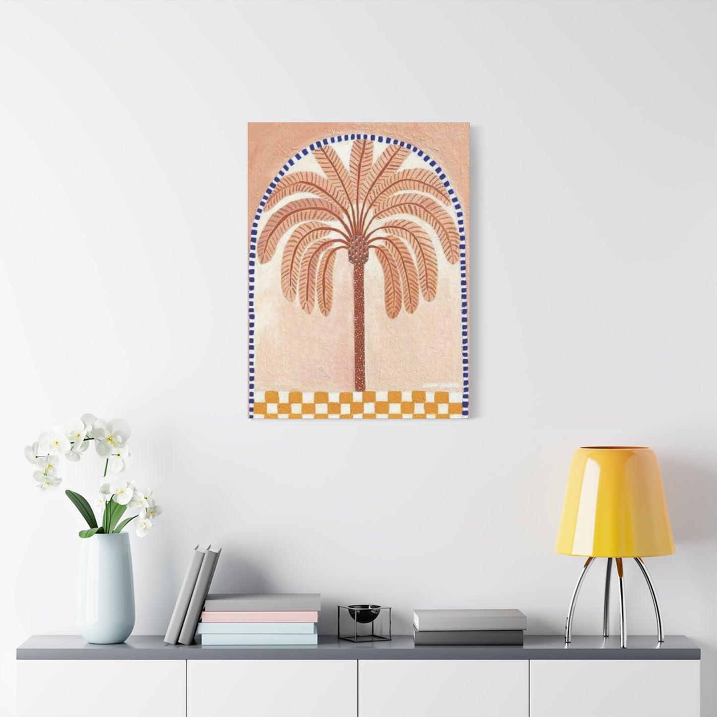 Palm Tree In Egyptian Architecture Wall Art & Canvas Prints