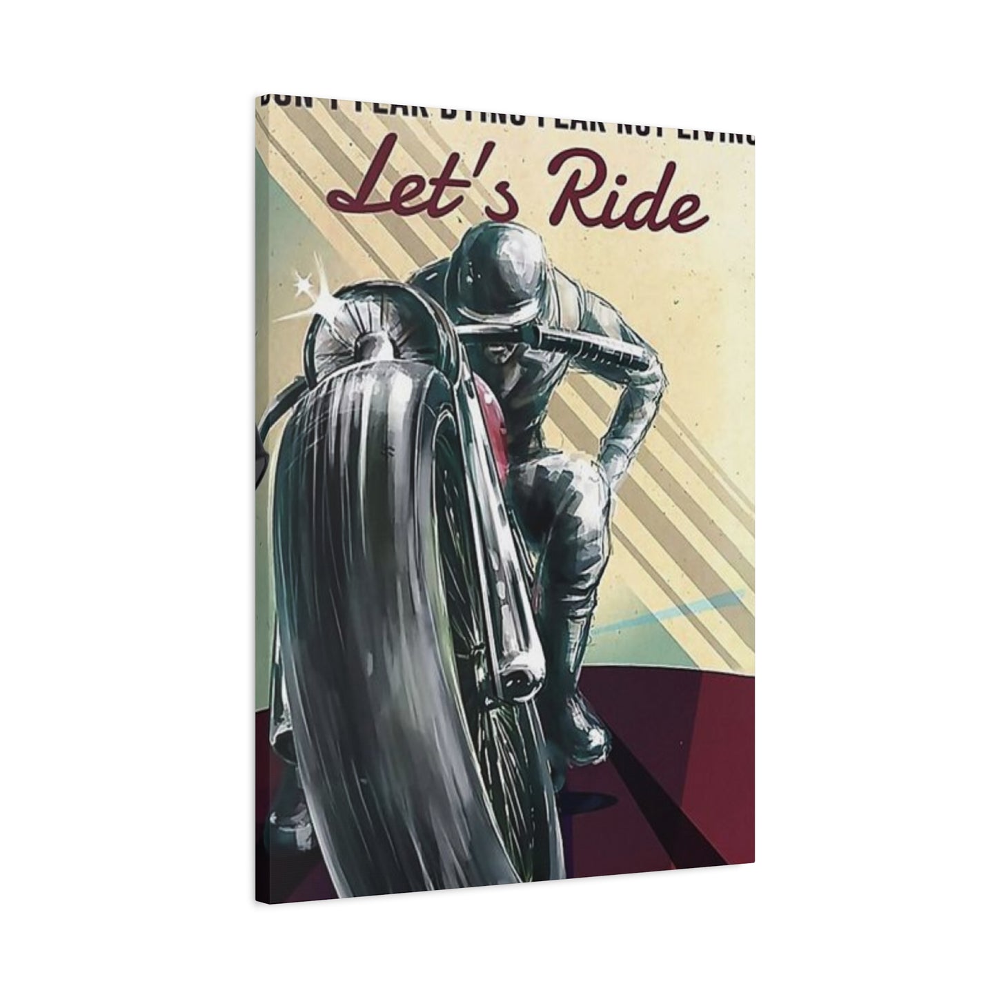 Let's Ride Poster Motorcycle Wall Art & Canvas Prints