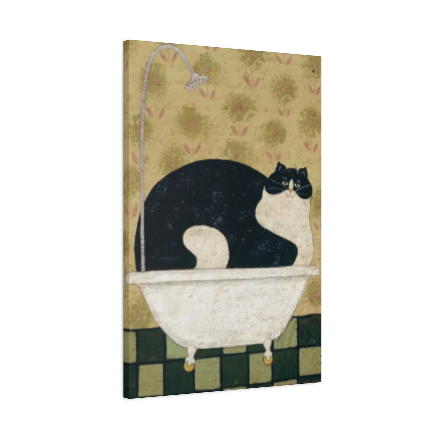 Fat Cat Taking A Bathe Kimble Warren Wall Art & Canvas Prints