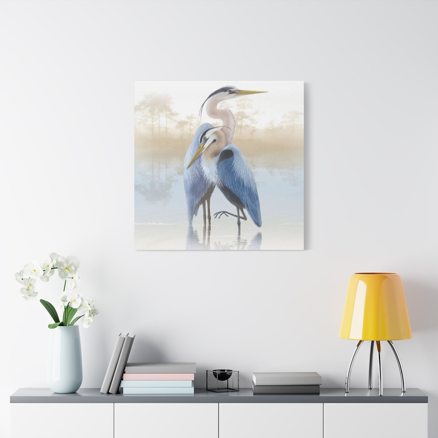 Beautiful Couple Herons Wall Art & Canvas Prints