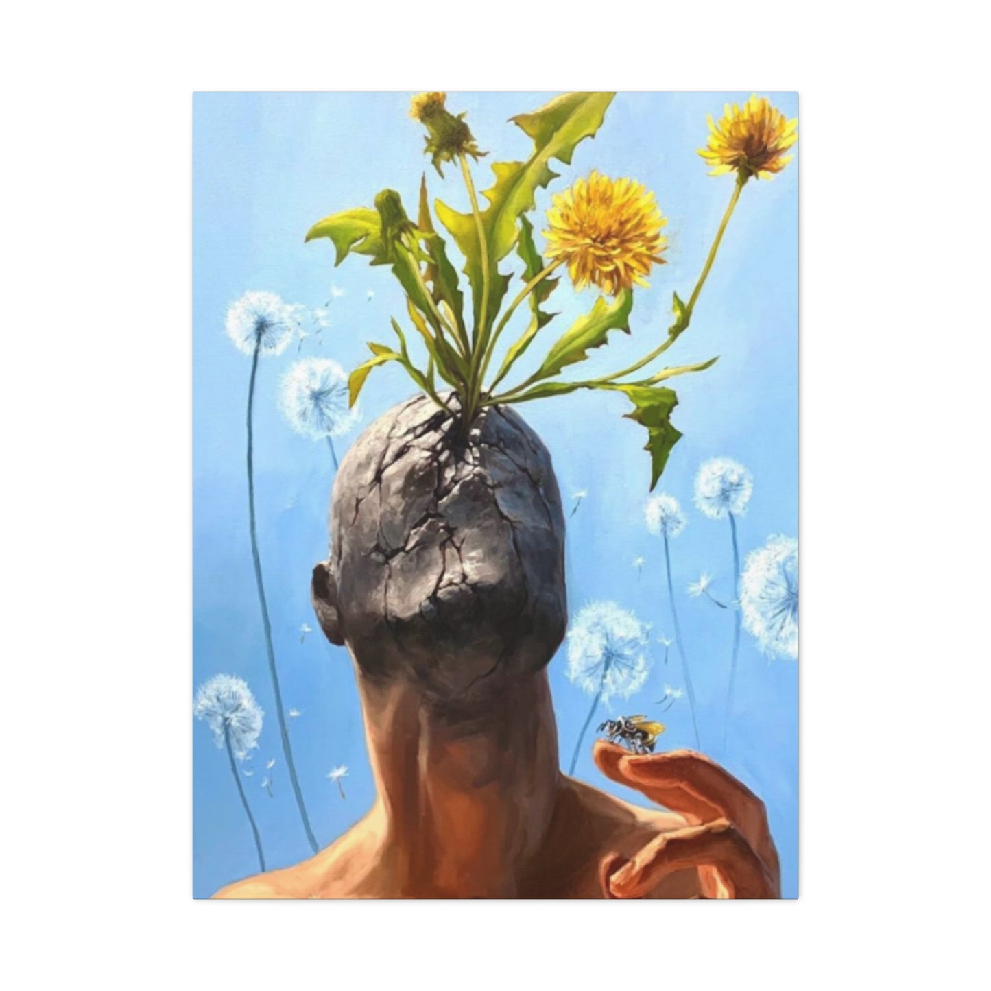 Plant In A Face Modernism Wall Art & Canvas Prints