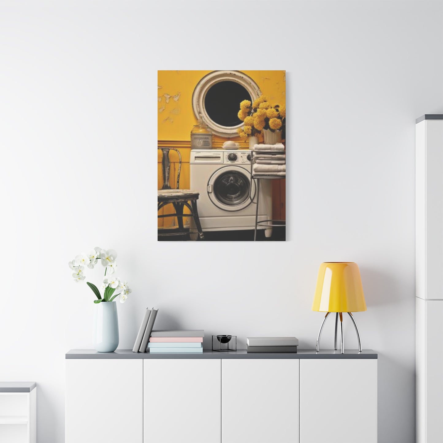 Washer in Beautiful Laundry room Wall Art & Canvas Prints