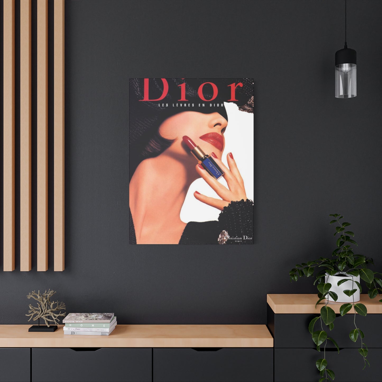 Dior Red Lips Painting Wall Art & Canvas Prints