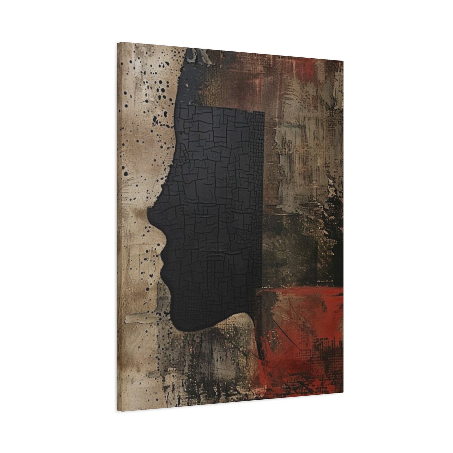 Face Silhouette Modernism Wall Art & Canvas Prints