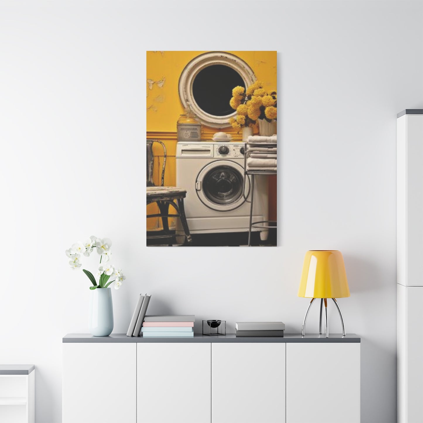 Washer in Beautiful Laundry room Wall Art & Canvas Prints