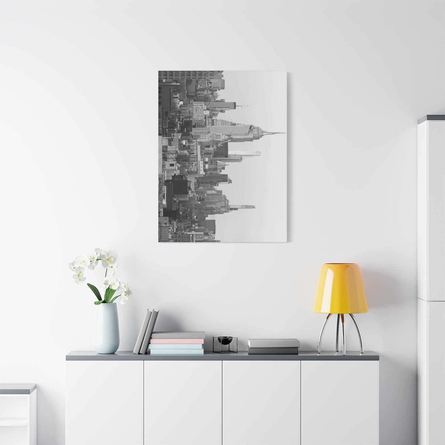 Black & White Manhattan City Skyline NYC Skyline Wall Art & Canvas Prints