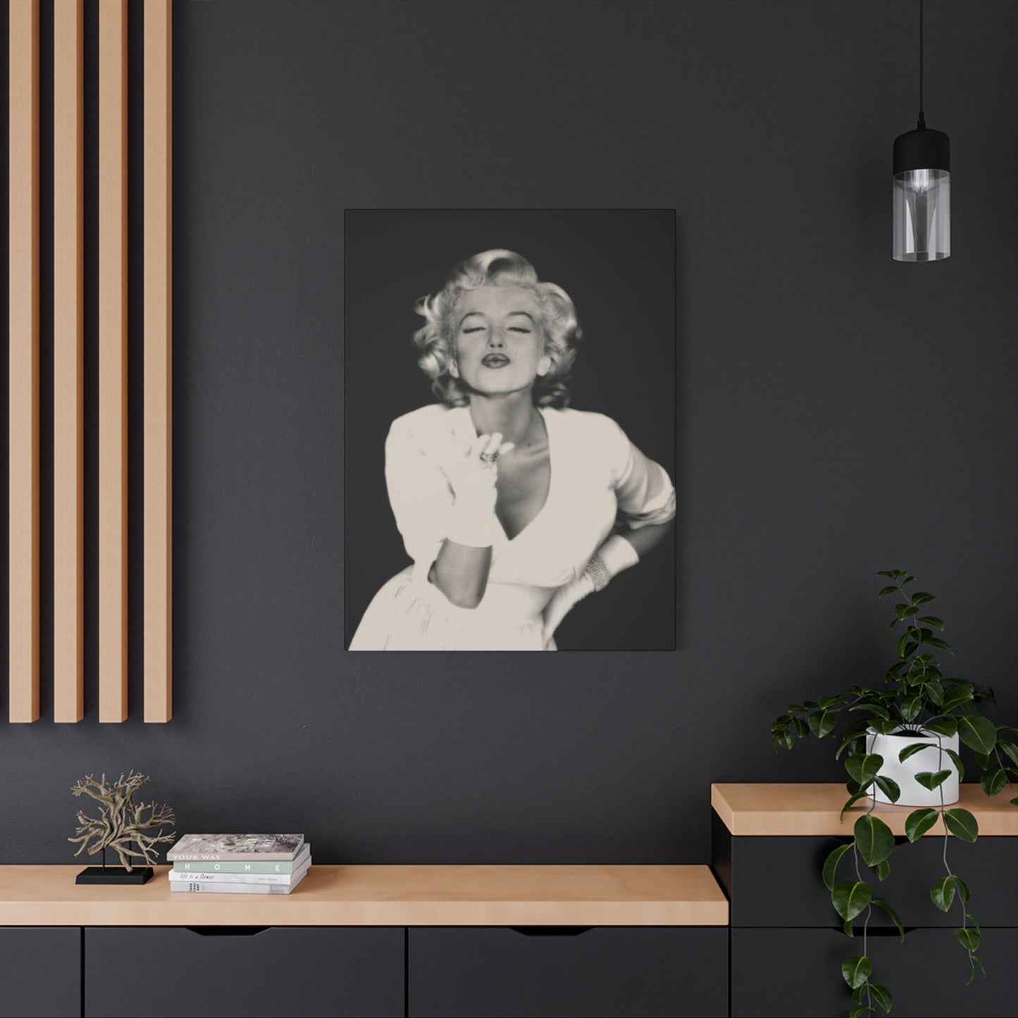 Beautiful Marilyn Monroe Flying Kiss Candid Photo Wall Art & Canvas Prints