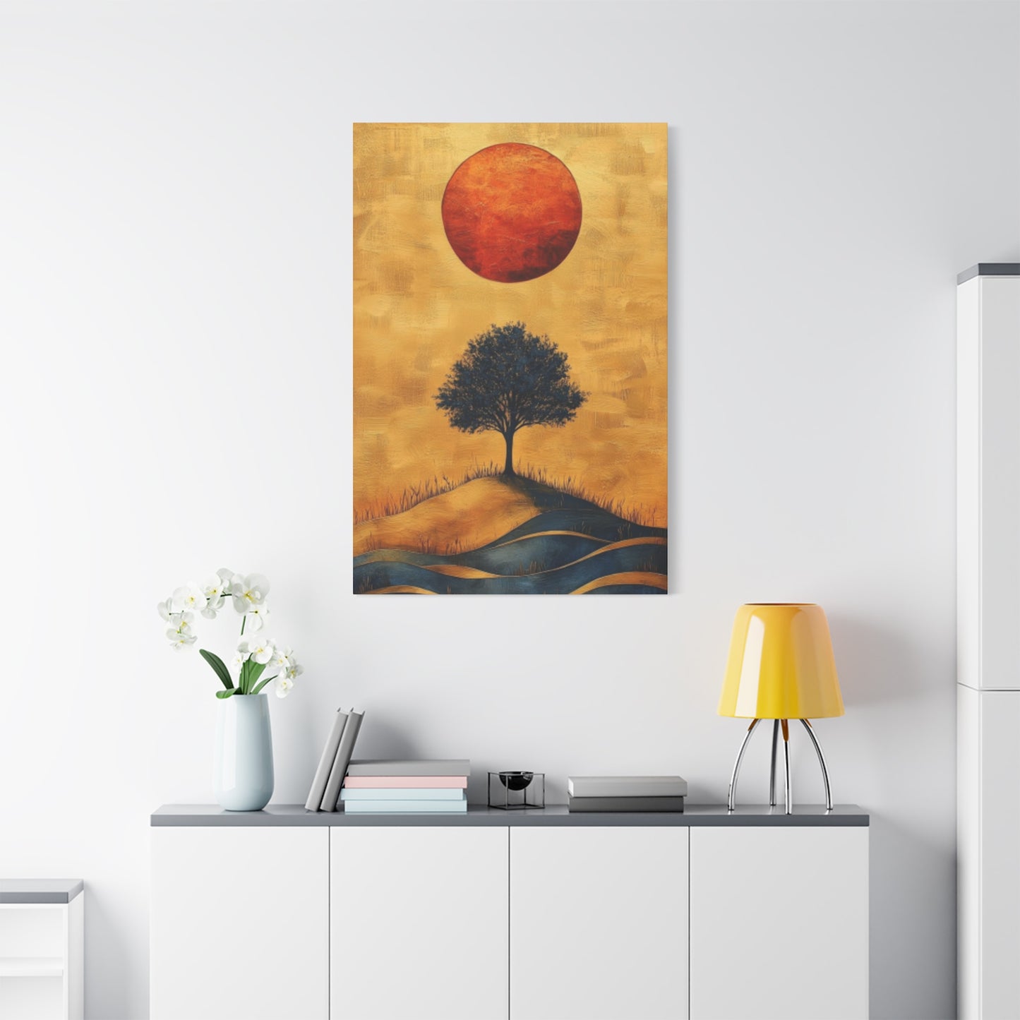 Sun And Tree Modernism Wall Art & Canvas Prints