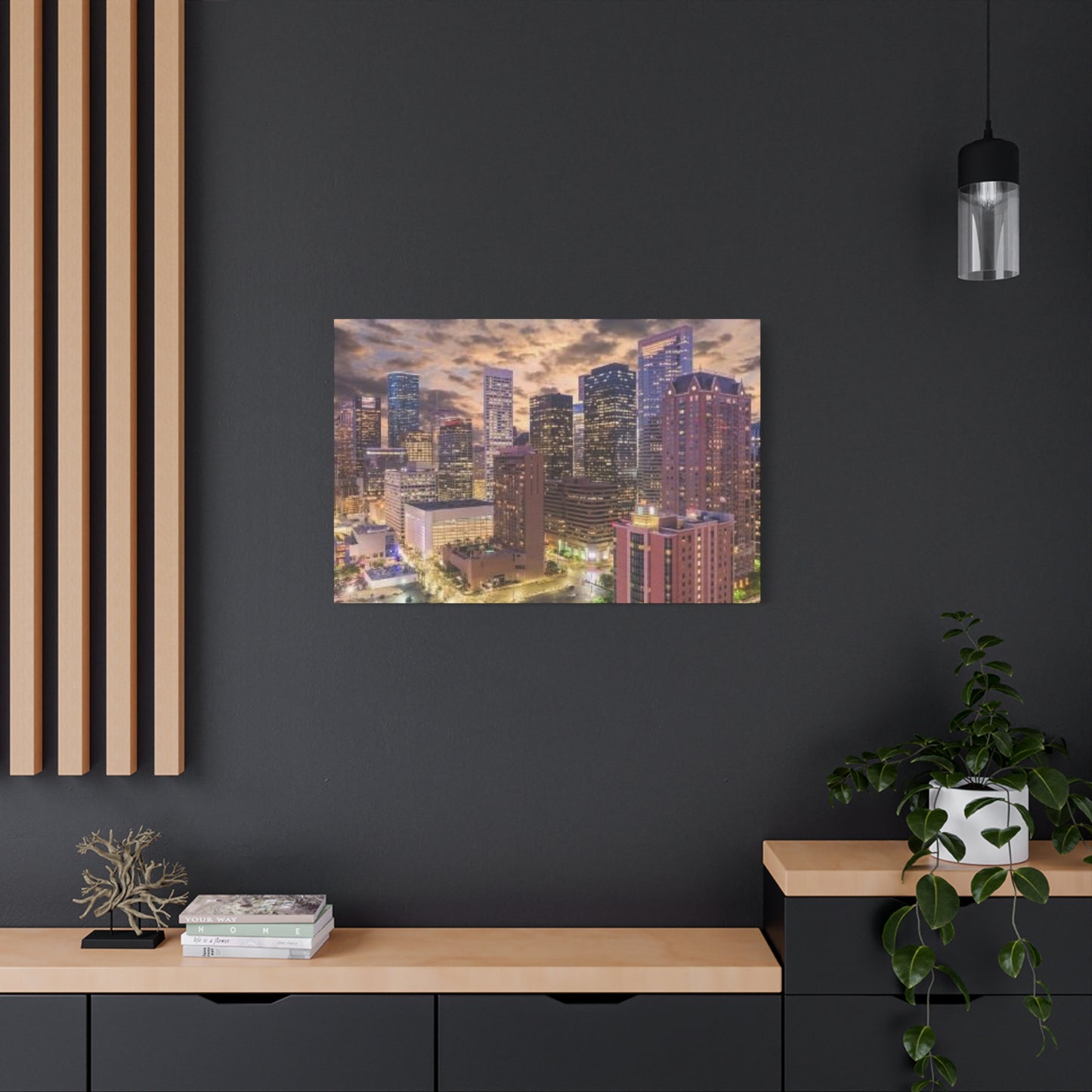 Beautiful Evening Houston Skylines Wall Art & Canvas Prints