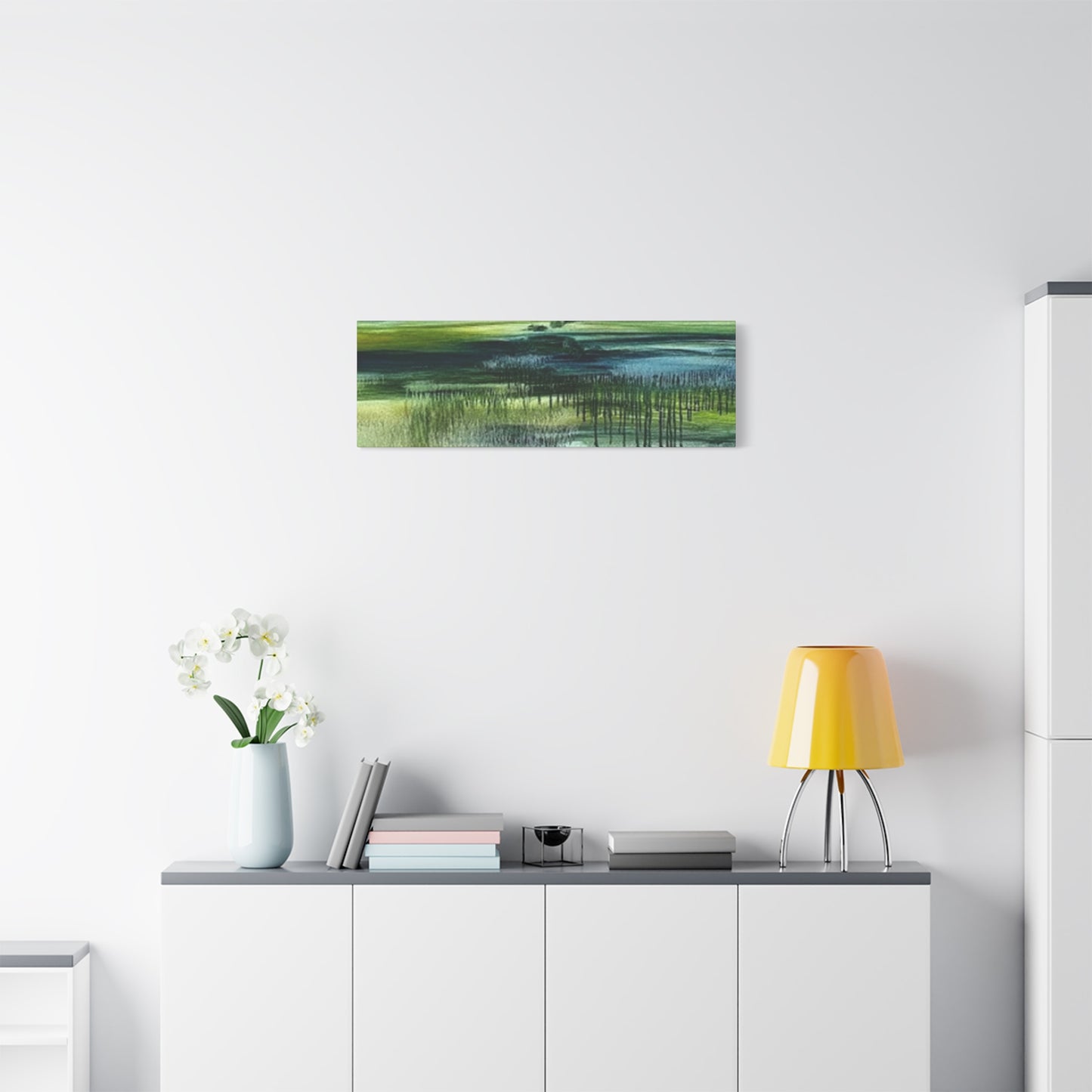 Pond In Grassland Panoramas Wall Art & Canvas Prints