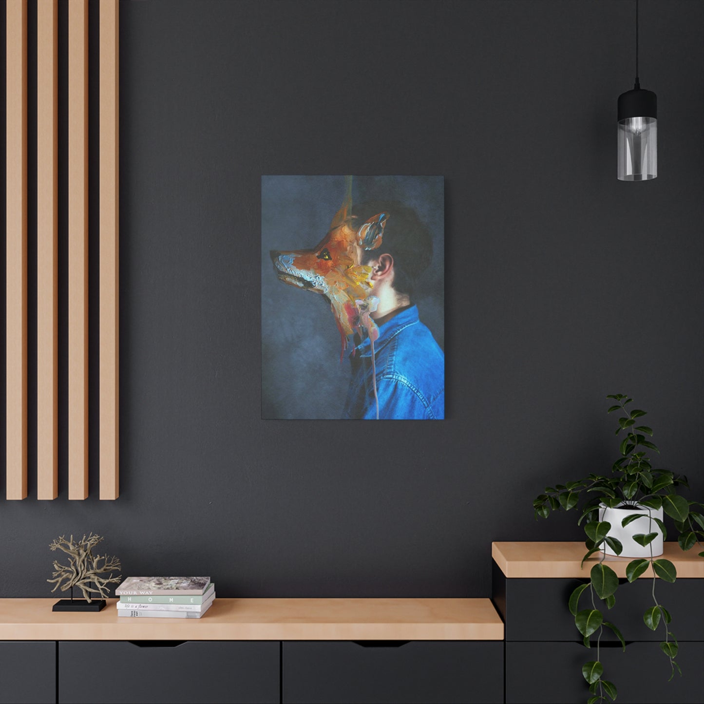 Man And Dog Painting Mixed Media Wall Art & Canvas Prints