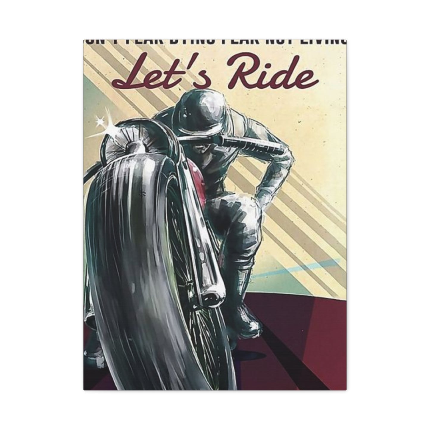 Let's Ride Poster Motorcycle Wall Art & Canvas Prints