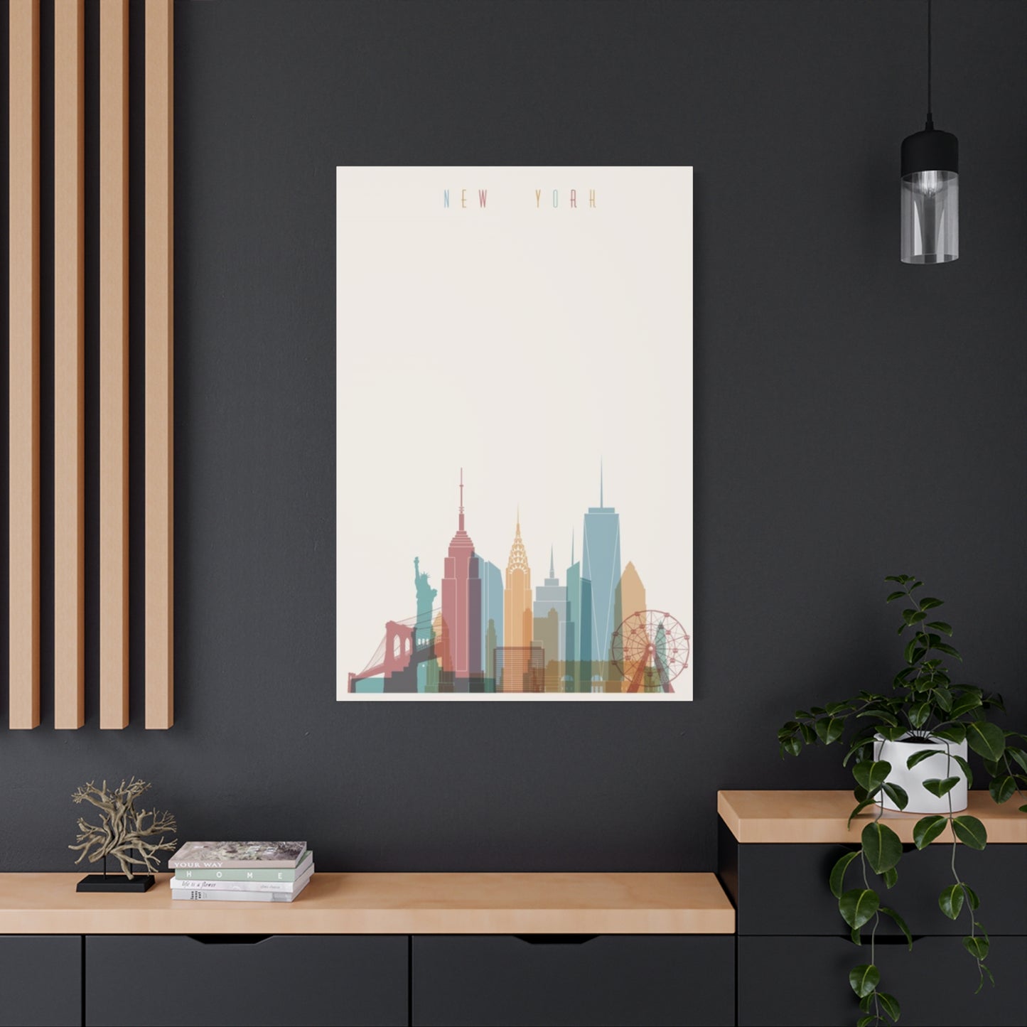 Minimalist City Skyline Poster NYC Skyline Wall Art & Canvas Prints