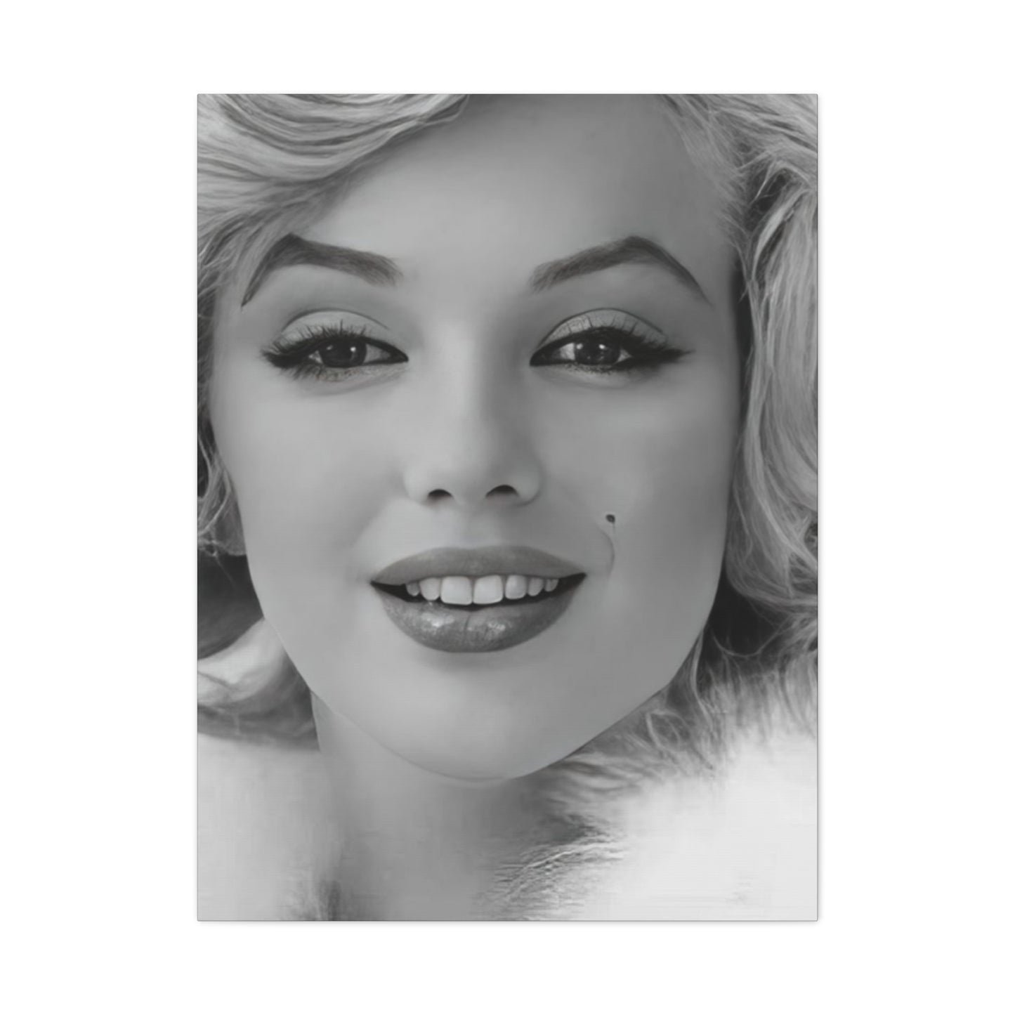 Monochrome Beautiful Face Of Marilyn Monroe Wall Art & Canvas Prints