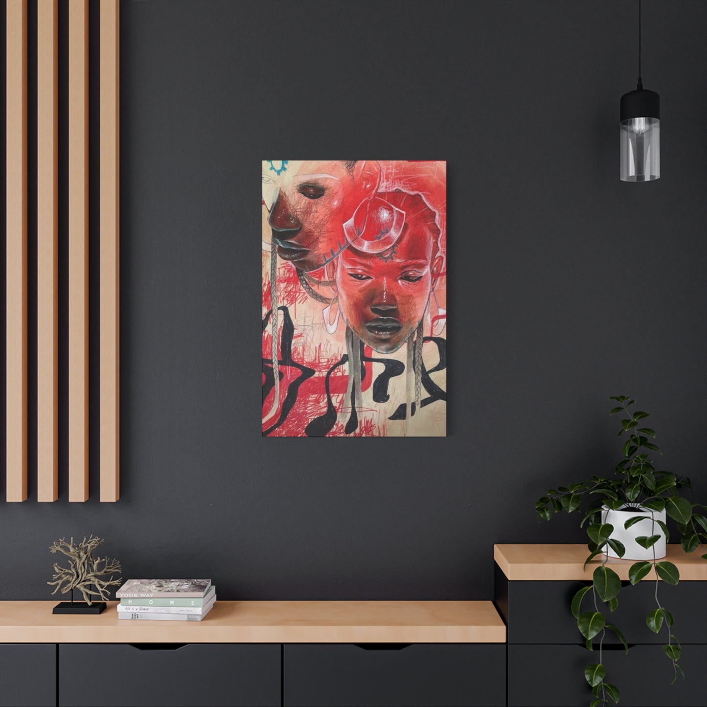 Girls Abstract Painting Mixed Media Wall Art & Canvas Prints