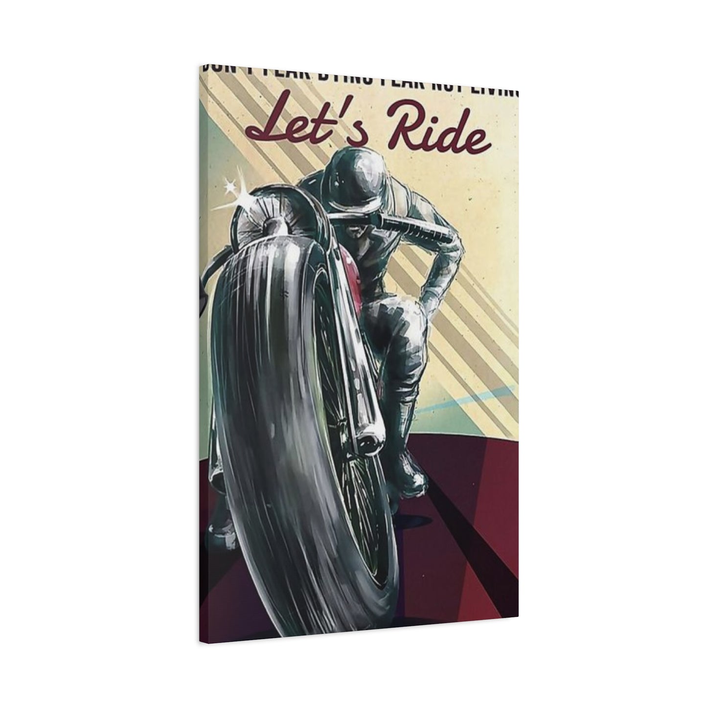 Let's Ride Poster Motorcycle Wall Art & Canvas Prints