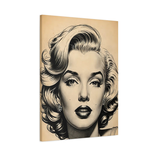 Beautiful Face Of Marilyn Monroe Wall Art & Canvas Prints