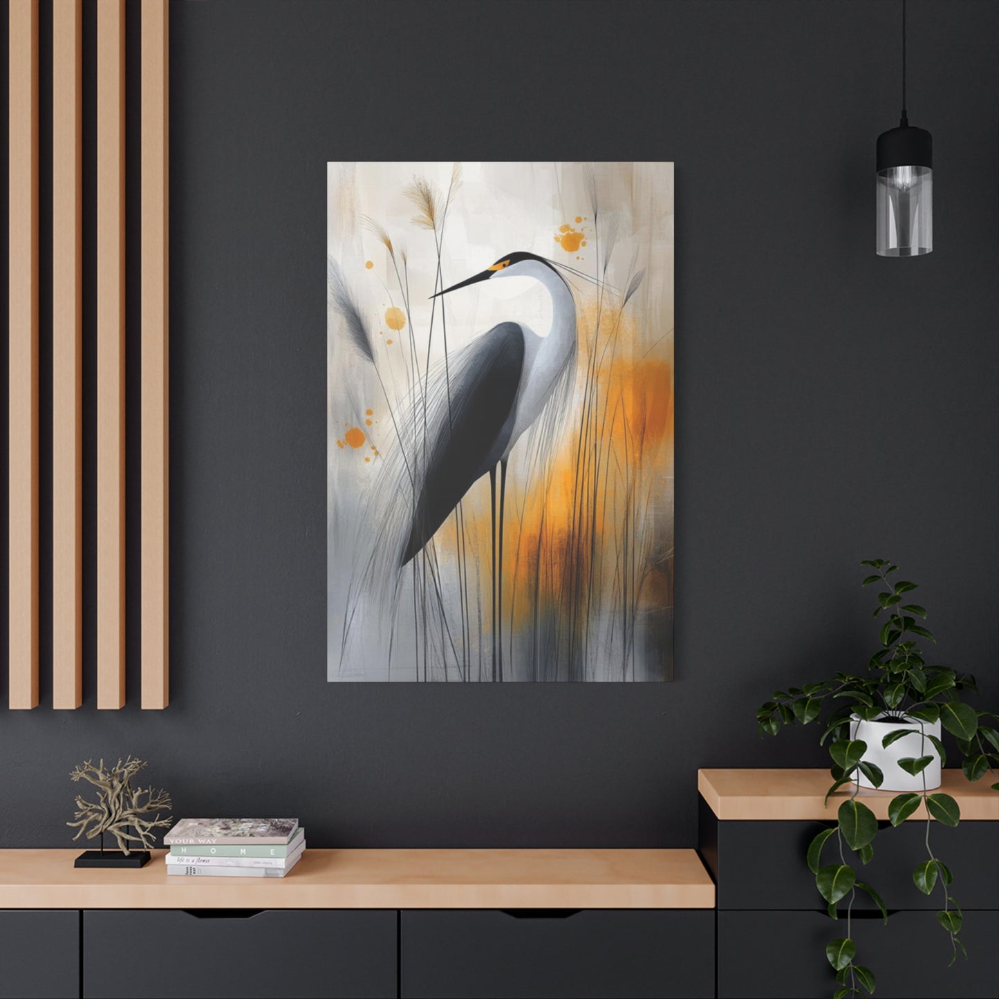 Beautiful Herons Drawing Wall Art & Canvas Prints