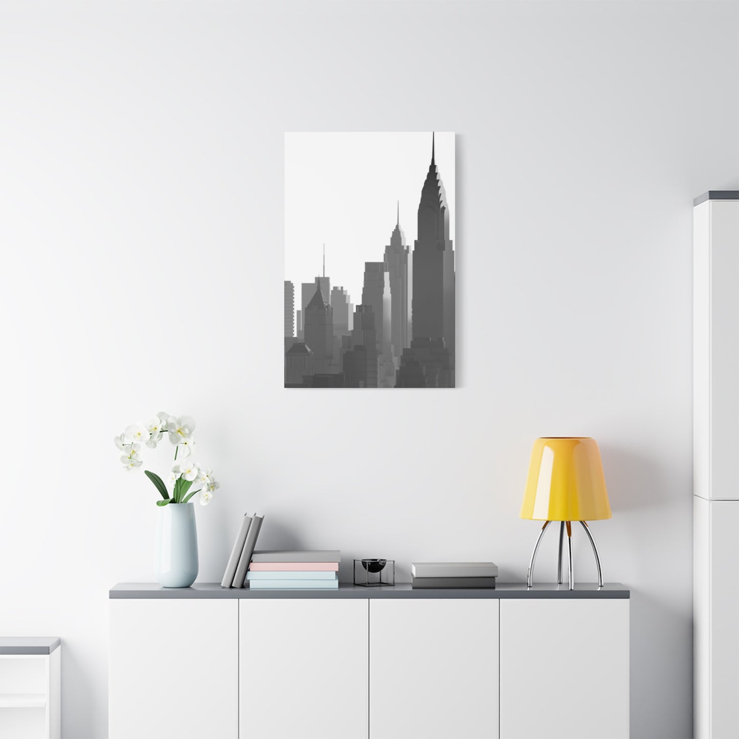 Monochrome City Skyline NYC Skyline Wall Art & Canvas Prints