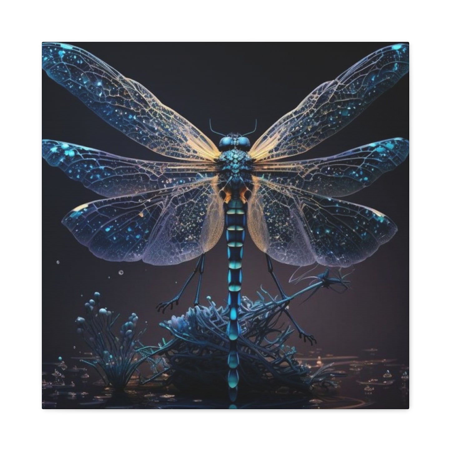 Dark Theme Dragonfly Wall Art & Canvas Prints