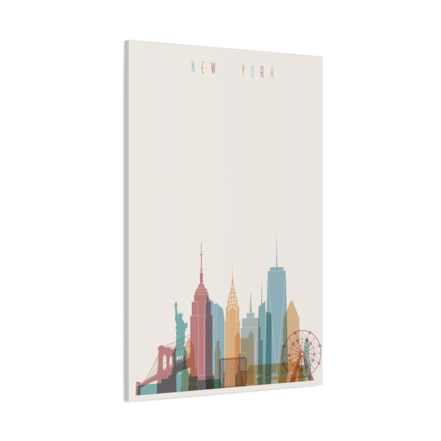 Minimalist City Skyline Poster NYC Skyline Wall Art & Canvas Prints